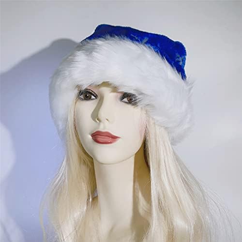 QTMY Blue Božić Santa šešir za odrasle porodice Božić Nove godine Festival Party Dekoracije