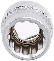 Novi Lon0167 25mm dužina 1/4-inčni kvadratni pogon 7mm 12-point Impact Socket Silver Tone 2kom (25mm Länge 1/4-Zoll-Vierkant 7mm 12-Punkt-Stecksockel Silberfarpton 2st