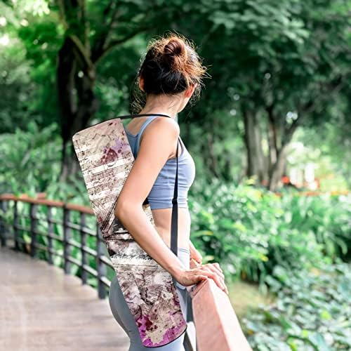 Yoga Mat torba, Art Collage dizajn šarenih boja Vježba Yoga Mat Carrier full-Zip Yoga Mat torba za nošenje sa podesivim remenom za žene i muškarce