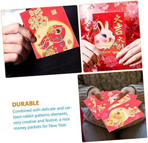 ABOOFAN 60kom 2023 godina Zečjeg Crvenog paketa vjenčane koverte De Kineski poklon 2023 Zodijak crveni paket crvene koverte djeca