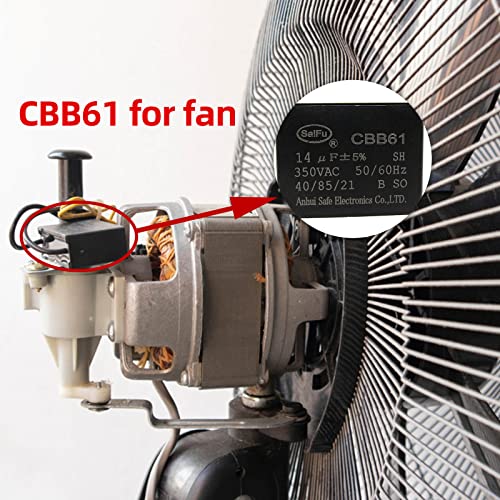 Akzytue CBB61 kondenzator 14UF 350V AC stropni ventilator 2 žica 50 / 60Hz za pokretanje motora za proizvodnju električnog ventilatora