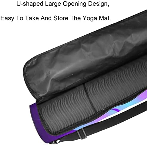 RATGDN Yoga Mat torba, jednorog leteći leptiri Vježba Yoga Mat Carrier full-Zip Yoga Mat torba za nošenje sa podesivim remenom za žene i muškarce