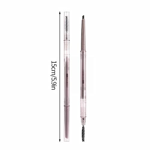 Mala ovalna olovka za obrve s dvostrukom glavom s četkicom za obrve prirodna boja izdržljiva vodootporna olovka za obrve nije lako
