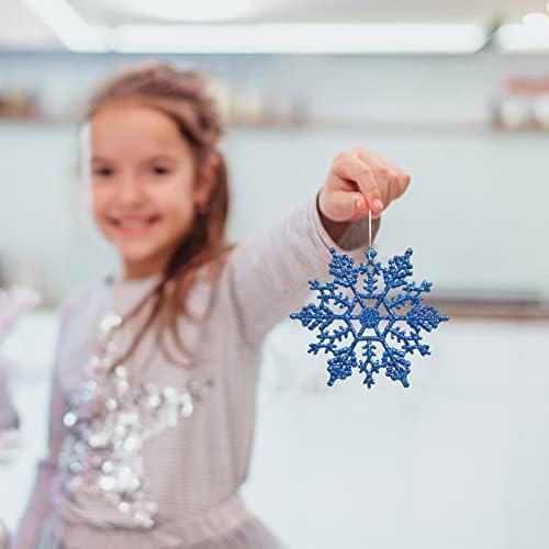 Božićni ukrasi Snowflakes Plastične snežne pahulje Odreze za odmor Pribor za prozore * 12pcs Garde Garland za zateme