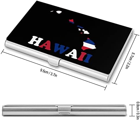 Hawaii State Flag Map business ID Card Case držači Zaštitna kutija Organizator preklop za muškarce žene