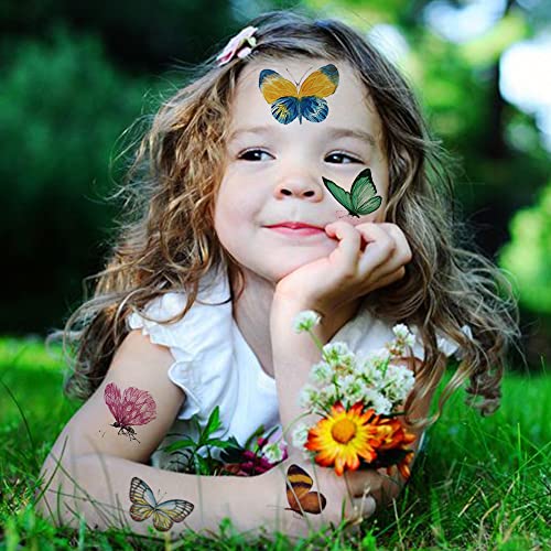 Hohamn leptir privremene tetovaže za žene Gilrs - 100 stilova šarene umjetničke tetovaže za žene djevojke leptir Party Favors, Baby Shower