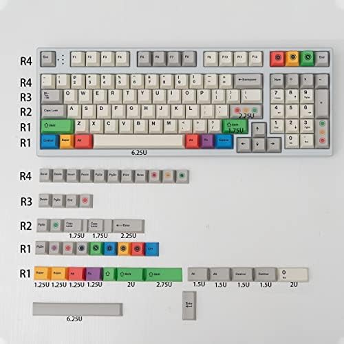 PBT Siva Bijela Keycaps Set Cherry Profile 141 Keys Custom Dye-Sub Keyboard Keycaps za 60% 65% 70% Cherry Gateron MX Switches mehaničke tastature