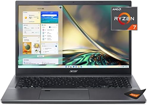 Acer Aspire 5 15.6 tanak Laptop 8 jezgara AMD Ryzen 7 5825U AMD Radeon grafička Tastatura sa pozadinskim osvjetljenjem Windows 11