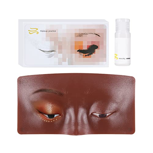 KYDA savršena pomoć za vežbanje šminke Kit, oči & amp;Makeup Mannequin silikon za obuku šminke, za šminkerske kozmetologe studente početnike prakse,sa uljem za čišćenje-Set B