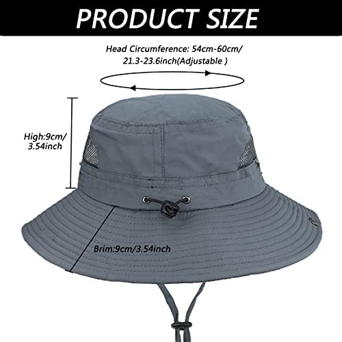 Sunčani šešir za muškarce / žene, široki rub UV zaštitu ribolovni šešir, muški vodootporni safari boonički kašika za planinarsku vrtnu plažu