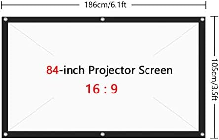 Ekran visokog svjetline projektora LIRUXUN 72 84 100 120 150 inča 16: 9 Sklopivi projekcijski ekran tkanine