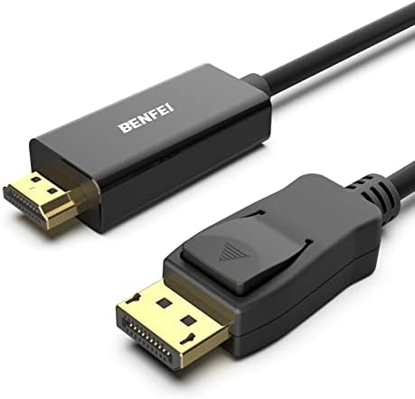 BENFEI DisplayPort na HDMI kabl od 6 stopa, DisplayPort na HDMI muški na muški Adapter pozlaćeni kabl kompatibilan sa Lenovo, HP, ASUS, Dell i drugim brendovima