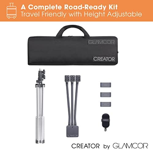 GLAMCOR CREATOR Multi držač telefona& stanica za punjenje sa stativom&putna torba, visina & amp;podesiv ugao, prijenos uživo na Tiktoku,