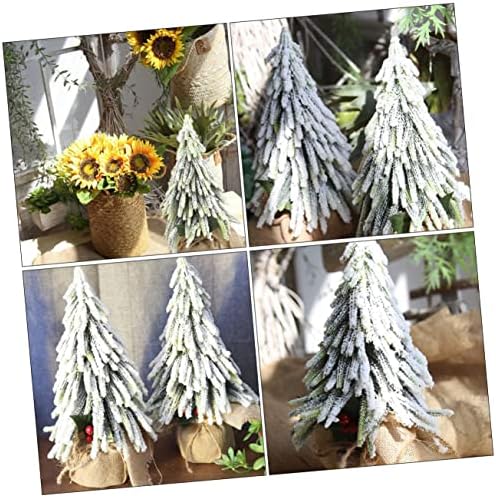 Tofficu 1pc Artificial Tree Cvijet Xmas Tree Flower Svečana pozadina Dekor Božićno stablo snijeg Xmas Ornament Ornament Zelena arhitektura Model Xmas Cvjetni domaćinstvo