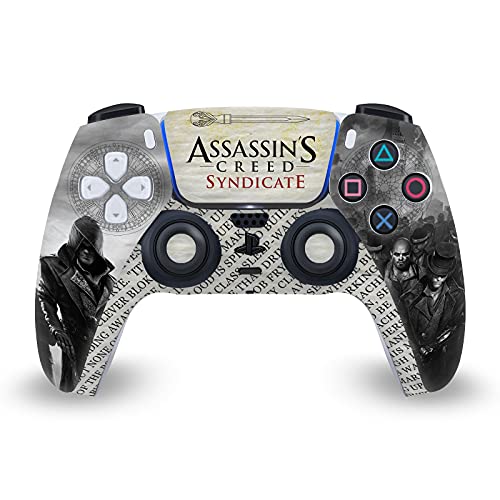 Dizajn kućišta za glavu zvanično licencirani Assassin's Creed Newspaper Syndicate Graphics Vinyl naljepnica za prednju ploču Gaming skin decal Cover kompatibilan sa Sony PlayStation 5 PS5 DualSense kontrolerom