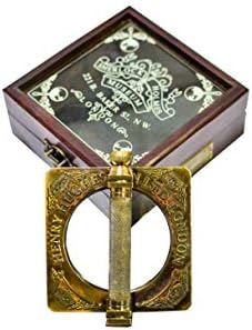 Mornarska Umjetnost Antikni mesing Sherlock Holmes Fancy lupa ručna dekorativna ručka sa drvenom kutijom - konsultantski detektiv