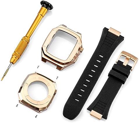 Eemall futrola od nehrđajućeg čelika za Apple Watch Band Modifikacija 45mm 44mm 41mm Metalni mod komplet za iWatch seriju 7 6 SE 5