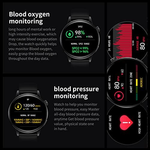 Smart Watch, 1,36 inčni HD dodirni ekran s monitorom za otkucaje srca i monitoru za spavanje, Bluetooth poziv, IP67 vodootporna pametna