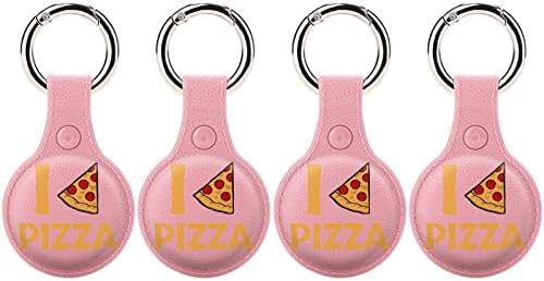 Volim zaštitnu futrolu za pizzu kompatibilnu za AirTag držač lokatora protiv gubitka s privjeskom za ključeve za ovratnik za prtljag