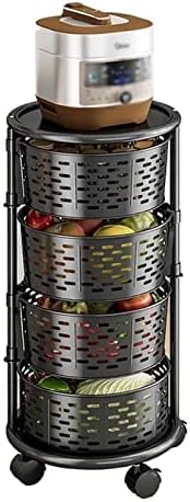 Kuhinjski nosač kuhinja rotirajuća stalak za skladištenje police od povrća za skladišni podne s višeslojne voćne košarice odvojive pošiljke za polje policama