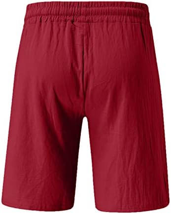 Beuu muške pamučne kratke hlače Lagana elastična struka Ljeto na plaži Ležerne prilike Bermuda kratke hlače sa džepom