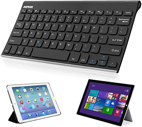 Arteck Bluetooth tastatura, Nerđajući čelik univerzalna prenosiva Bežična Bluetooth tastatura za iOS iPad 10.2-inčni, Air, Pro, Mini, Android, Windows Tablet računari pametni telefon ugrađen u punjivu bateriju
