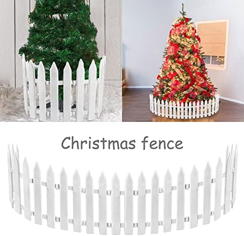 Ihtha Božićno kupatilo Decor Božićno remen White Picket Opet Okvir Mini plastične ukrasne ograde
