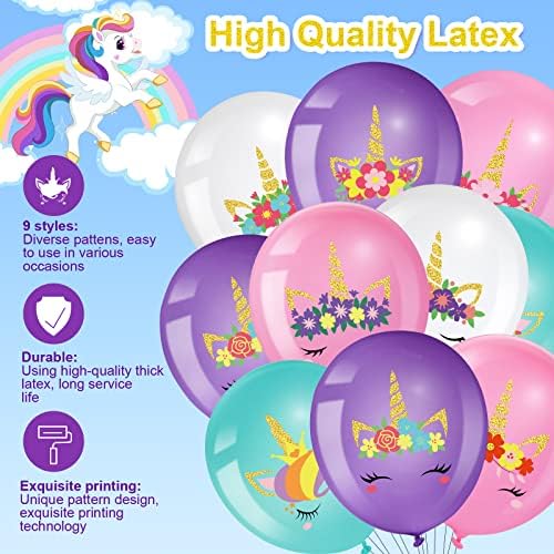 45 komada jednorog baloni jednorog lateks baloni Rainbow Party baloni luk kolona vijenci Baloni za djevojčice rođendan jednorog tematske Baby Shower Ideal Party Dekoracije Supplies