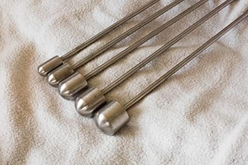Devardi Set alata za guranje posude od stakla od nerđajućeg čelika za obradu lampi, puhanje stakla, proizvodnju perli