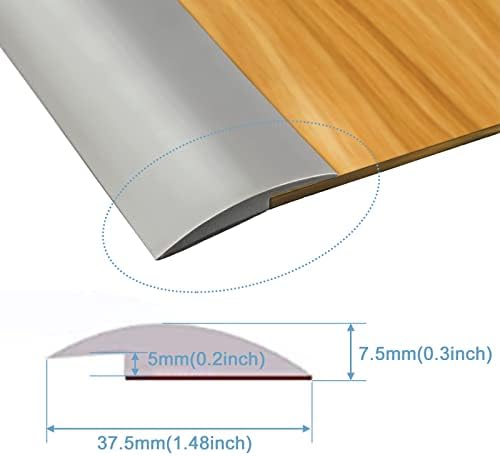 Podne gume Transition Strip samoljepljivi tepih do prelaznog trake za prelasku trake za prag za prijelaze s visinom manjim od 5 mm