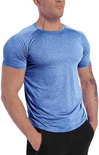 Muška 3pack suho fit workout teretana kratkih rukava majica vlage Wicking Aktivne atletske performanse trkačke majice