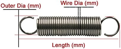 Industrijske građevinske mašine zatezanje opruge DIY prečnik žice sa 3,5 mm vanjski promjer 1 mm 19 mm Dužina 60 mm do 500 mm Čelična