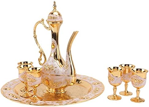 Set blagovaonice 1 set ukrasnih čaša vina vinski lonac sa ladicom vjenčani pokloni ukrasi zlatne naočale set