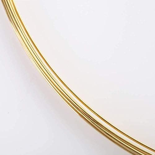 YUESFZ mesingane žice 5m / 16.4 ft gola bakrena puna linija H62 Cu metalna žica za perle za DIY Zanatski nakit za izradu mesingane