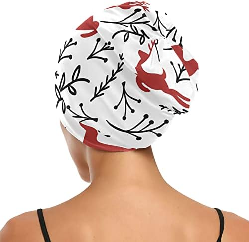 Women Beanie Hat lobanja Radna kapa, cvjetni jelena elastična modna headwear noćna odjeća za spavanje kose