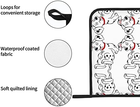 Slatka dalmatinska držač za držač za pećnicu: Držač toplotne otporne na toplinu od 2 za kuhanje mikrovalnog roštilja i pečenja