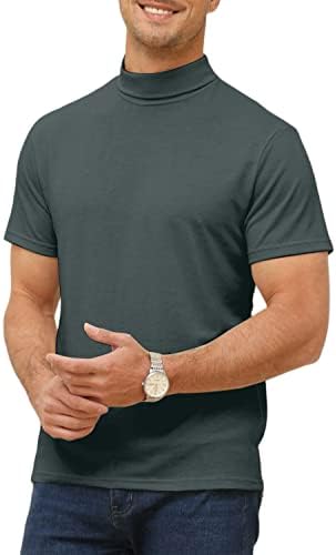 Angbater modni muški kratki rukav košulje za kratke majice Osnovna slamena fit nacrtaju pulover solidne boje