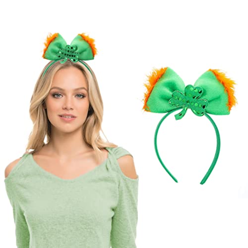 Aularso St Patricks Day irski Shamrock traka za glavu luk kosa obruč Boppers zeleni ukras potrepštine za zabavu pribor za kosu za