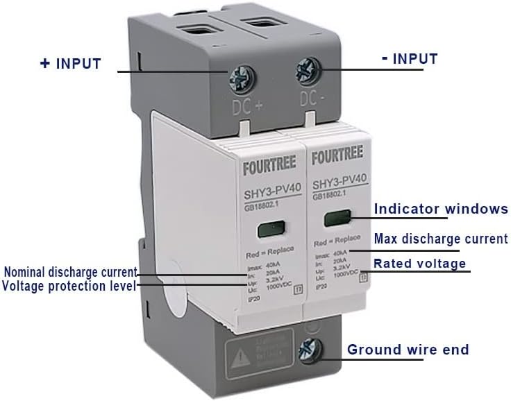 AHAFEI 1kom DC solarni zaštitnik od prenapona SPD 500V 600V 800V 1000v vanjski odvodnik snage uređaj za zaštitu od munje