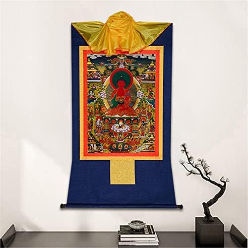 Gandhanra Amidabha u čistoj zemlji,Elysium budizma,Sukhavati, Tibetanska Thangka slikarska Umjetnost,budistički Thangka brokat,Buda