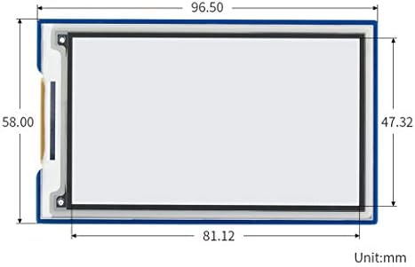 Coolwell Waveshare 3.7inch E-papir E-tink zaslon za maninu PI / Jetson Nano, 480 × 280 piksela modul e-papira, crna / bijela boja, SPI sučelje