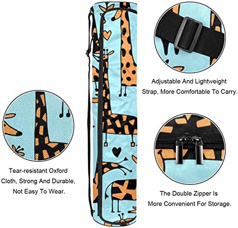 Plava žirafa životinjska torba za jogu torba za nošenje sa naramenicom torba za jogu torba za teretanu torba za plažu