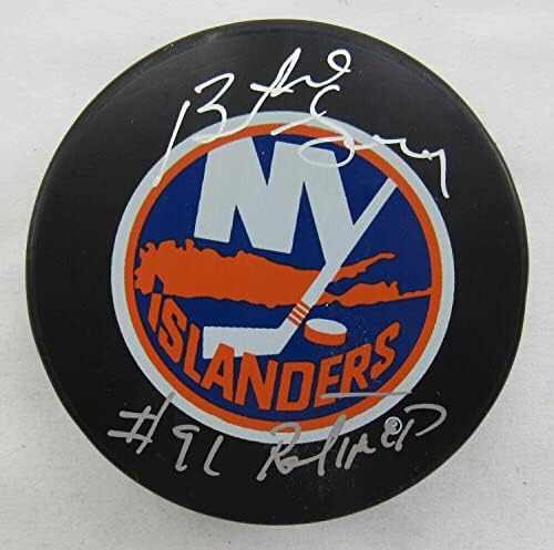 Butch Goring potpisan Auto Autograph Islanders Logo Hockey Puck w / Insc JSA COA-Autographed NHL Paks