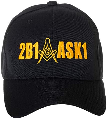 2B1 ASK1 Masoni masonski kvadrat i kompas vezena Crna Podesiva bejzbol kapa