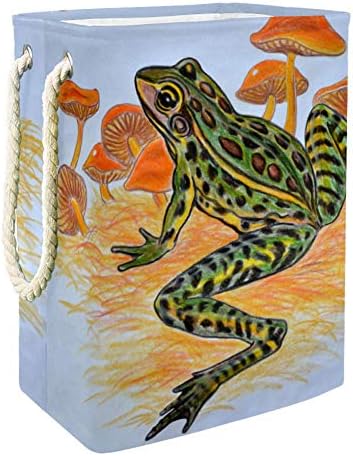 Inhomer žaba i gljive 300D Oxford PVC vodootporna odjeća korpa velika korpa za veš za ćebad igračke za odjeću u spavaćoj sobi