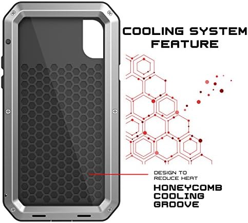 Pankcase Metal Case, Heavy Duty vojni razred Oklop Cover [šok dokaz] Hard aluminija & TPU dizajn W/kaljeno staklo zaštitnik ekrana kompatibilan W / Apple iPhone XS [srebro]