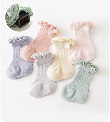 Xhuajun Baby Girls Ruffle Socks Frilly haljina za djecu s dječjem dječjem dječjem slatke ljetne mrežice