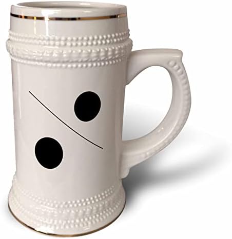 3Droza Slika trendy jednostavne crne linije i dva kruga crteža - 22oz Stein šolja