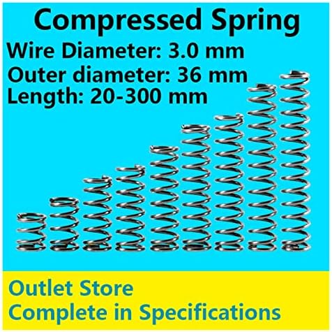 Kompresioni opruge pogodni su za većinu popravke i kompresije proljetnog proljetnog kopresije proljetnog žice 3,0 mm, vanjski promjer 36 mm, dužina 60 mm-300mm teleskopska opruga)