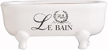 Pariz Le Bain keramička kadica sapuna za ručnik ručnika za ručnik za kupanje vintage kupaonica s nogama